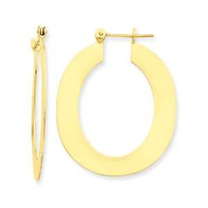  14k Gold Flat Circle Earrings: Jewelry