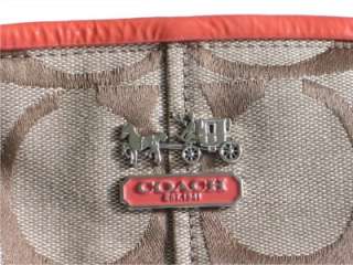   18903 Chelsea Khaki/Coral Signature Katarina Bag & 47098 Wristlet $346