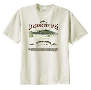 Largemouth Bass Fishing History Fisherman T Shirt S  6x  