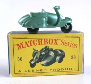 MATCHBOX LESNEY 36 LAMBRETTA SCOOTER, RARE, 1961, MIB  