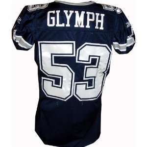 Junior Glymph #53 2007 Cowboys Game Used Navy Jersey 