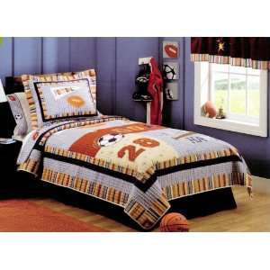 Little Champ Twin Quilt with Pillow Sham