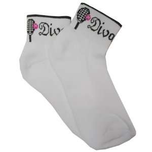  K Bell Socks Tennis Diva 1/2 Cushion Women`s Socks (W4 10 