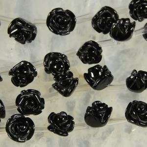 0867 10x8mm carved agate flower loose beads  