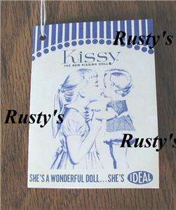 1960s Ideal KISSY doll WRIST hang TAG  