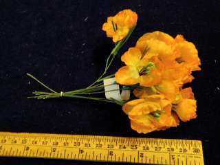 Vintage Millinery Flower Silk Orange Poppy Lot of12 KP3  