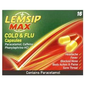  Lemsip Max Cold & Flu x 16 Capsules Health & Personal 