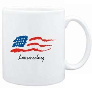  Mug White  Lawrenceburg   US Flag  Usa Cities Sports 