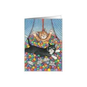  Kiddie Cats Party Invitation (Bud & Tony) Card: Toys 