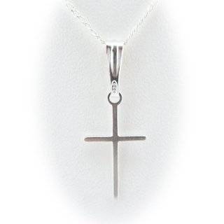 Sterling Silver Cross Pendant Diamond Cut Open Curb Chain Necklace for 