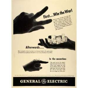  1942 Ad World War II General Electric Appliances 