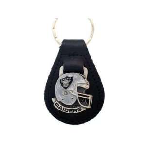  OAKLAND RAIDERS OFFICIAL LOGO LEATHER KEYCHAIN
