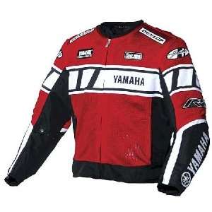 Yamaha Champion Mesh Motorcycle Jacket, Red/Black:  Sports 