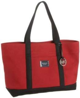  Michael Kors East/West Canvas Large Summer Tote, Red 