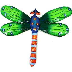  Green Metal Dragonfly   11 Inches   Haiti