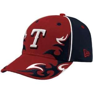New Era Texas Rangers Youth Navy Blue Red Team Ink Adjustable Hat 
