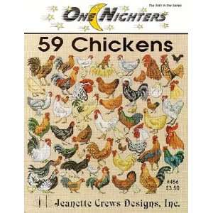  59 Chickens   Cross Stitch Pattern Arts, Crafts & Sewing