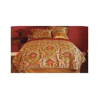  King Bed In Bag Rich Red Paisley Comforter Sheets Shams Bedskirt 