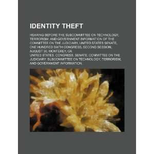  Identity theft: hearing before the Subcommittee on 