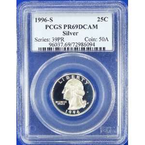  1996 S Silver Washington Proof Quarter PCGS Graded 