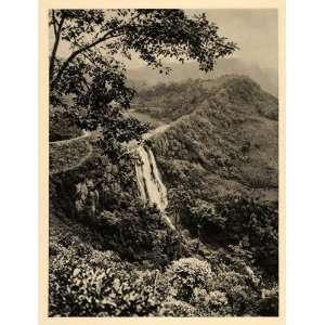  1929 Diyaluma Waterfall Sri Lanka Mountain Landscape 