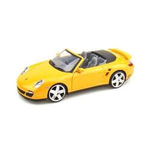  Porsche 911 Turbo Cabriolet 1/24 Yellow: Toys & Games
