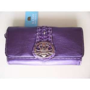   Kathy Van Zeeland Purple Basic Instinct Clutch Wallet 