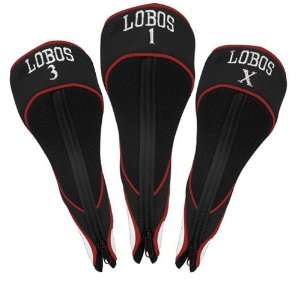   Mexico Lobos Black Three Pack Golf Club Headcovers