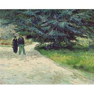   name Public Garden with Couple and Blue Fir Tree, By Gogh Vincent van