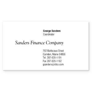  Sanders Finance Company Business Cards