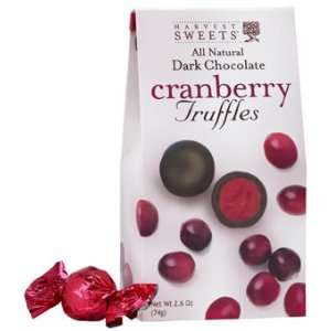 Cranberry Truffles, Dark Chocolate Shell: Grocery & Gourmet Food