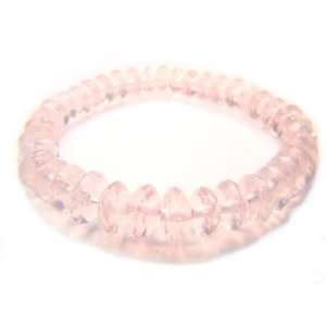  Rose Quartz Donut Shape 4x8mm Cut Bracelet Jewelry