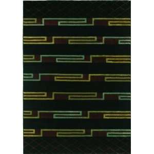   New West Pacific Black 08500 2 Sample Swatch Area Rug