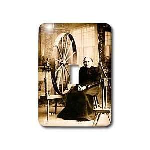   Spinning Wheel Sepia   Light Switch Covers   single toggle switch
