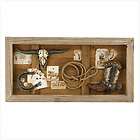 Western Rustic HOME DECOR Cowboy MAIL or BILL BOX HOLDER Boots Blue 