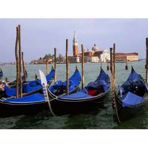  Gondolas near Piazza San Marco, Venice, Italy Premium 