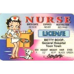  Betty Boop Drivers License Nurse