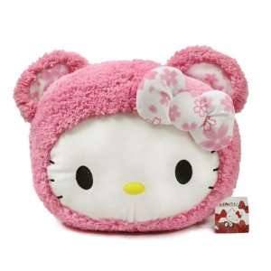   Kitty Cherry Blossom Face Cushion Pillow Plush   12 Pink Toys