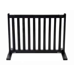    20 All Wood Small Free Standing Pet Gate in Black: Pet Supplies