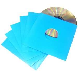  12 Laser Disc Sleeves / Jackets   Blue (Glossy Finish)   With Hole 