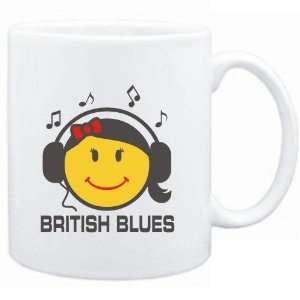  Mug White  British Blues   female smiley  Music: Sports 