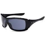 Oakley Forsake Rectangular Sunglasses,Polished Black Frame/Grey Lens 