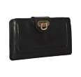 hype black leather laura checkbook wallet