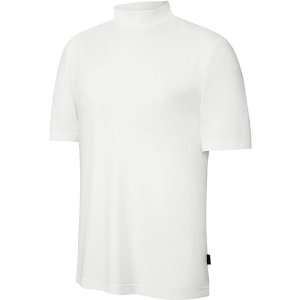 adidas ClimaLite Short Sleeve Jersey Mock   White/Black Medium:  