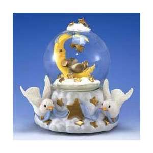  Moon and Stars Waterglobe Musical Blue