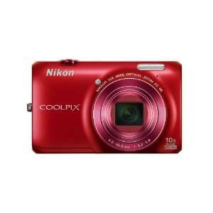  Nikon Coolpix S6300 Digital Camera   Red (16Mp, 10X 