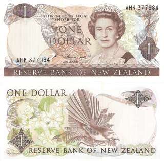 NEW ZEALAND $1 Banknote World Money Currency BILL Queen Elizabeth ( S 