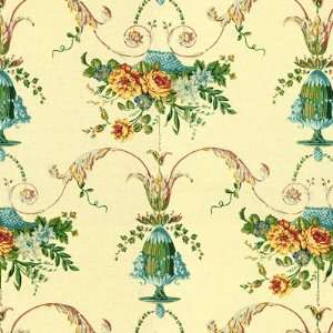  Suffield Arabesque Cotton   Linen Print Yellow Indoor 