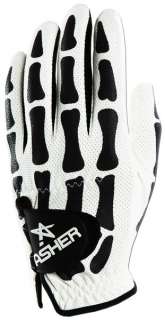 Asher Deathgrip White Golf Glove   Left and Right Hand Available in 