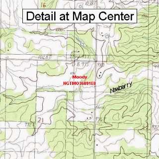  USGS Topographic Quadrangle Map   Moody, Missouri (Folded 